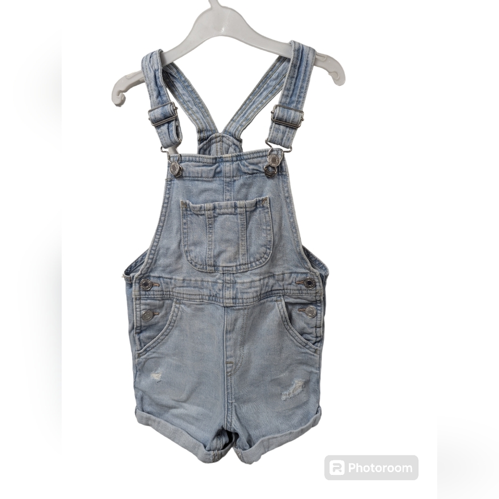 Toddler jean short overalls shortalls
